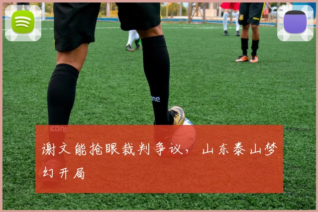 谢文能抢眼裁判争议，山东泰山梦幻开局